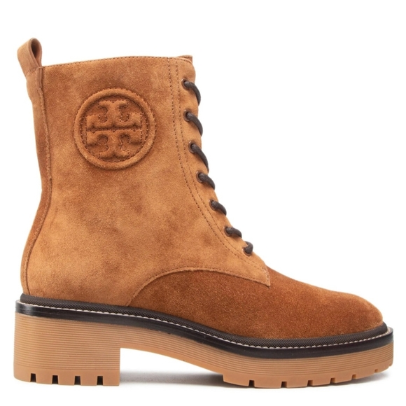 📢SALE 0342 NEW! TORY BURCH Boots Miller 50 mm Lug Sole Bootie Sensory MFO-Suede - Picture 9 of 15